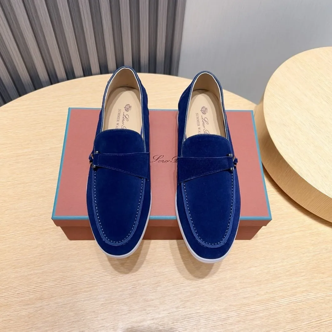 Men's Men's Shoes💰Men's Shoes💰440💰[loro piana] Couple's Style - The new moccasins are made of water-repellent treated suede uppers with rubber soles, a classic. The complex craftsmanship and meticulous structure make the shoes light and soft, allowing you to walk comfortably and freely. Perfect for wearing at the beach or out in the water during the summer. Women’s size: 35-40 Men’s size: 38-45